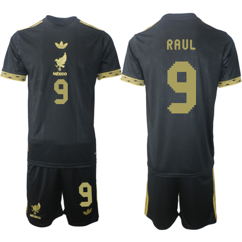 Men 2025-2026 National Team Season Mexico Black #9 Soccer Jersey
